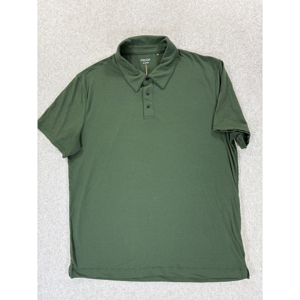 Proof 72 Hour Classic Fit Merino Blend S/S Polo Shirt (Men's Large) Green